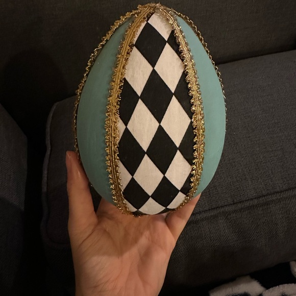 Harlequin Easter egg 6 inch Handmade - Picture 3 of 4